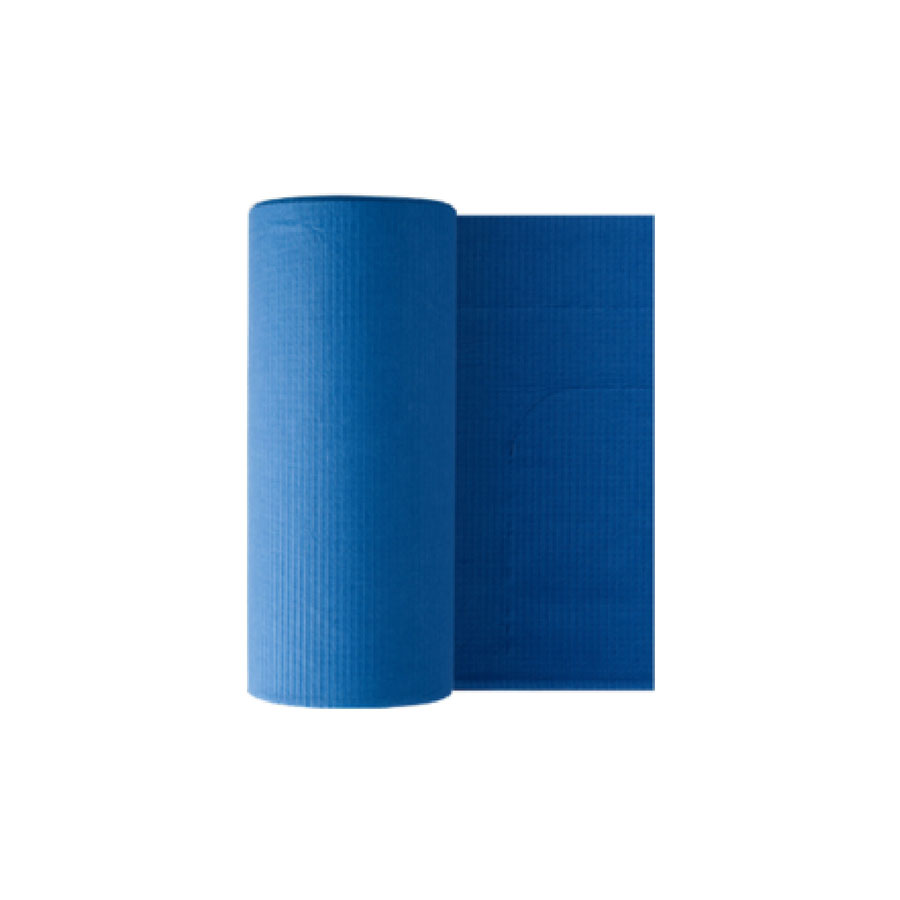 Babero Pl&aacute;stico Desechable Extra Largo Color Azul Rollo
