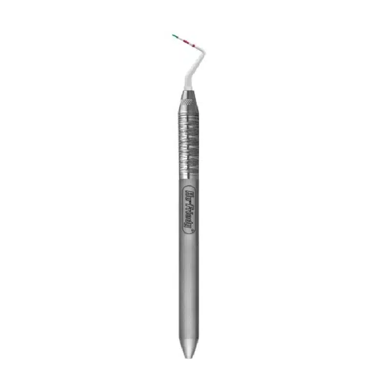 La SONDA PERIODONTAL COLORVUE PERIOSCREEN es un instrumento dental de acero inoxidable con mango delgado y punta angular blanca con marcas de color, ideal para la detecci&oacute;n de periodontitis y compatible con los sistemas de mangos reutilizables de Hu-Friedy.